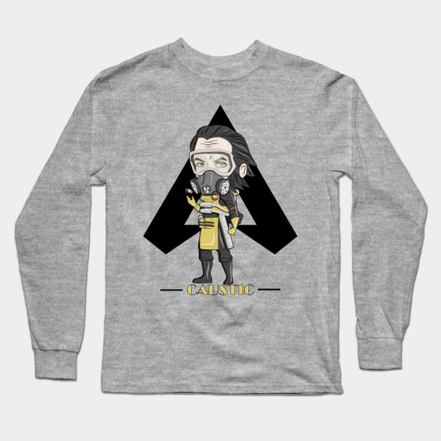 Caustic Apex Chibi Long Sleeve T-Shirt by BizZo